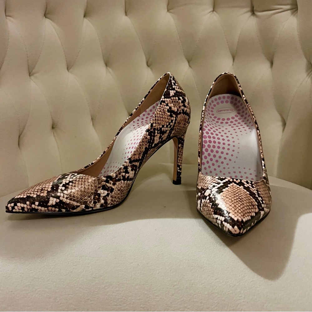 Snakeskin Patterned Women's Heels